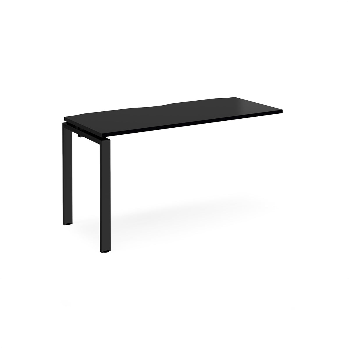 Adapt add on unit single 1400mm x 600mm - black frame, black top - view 1