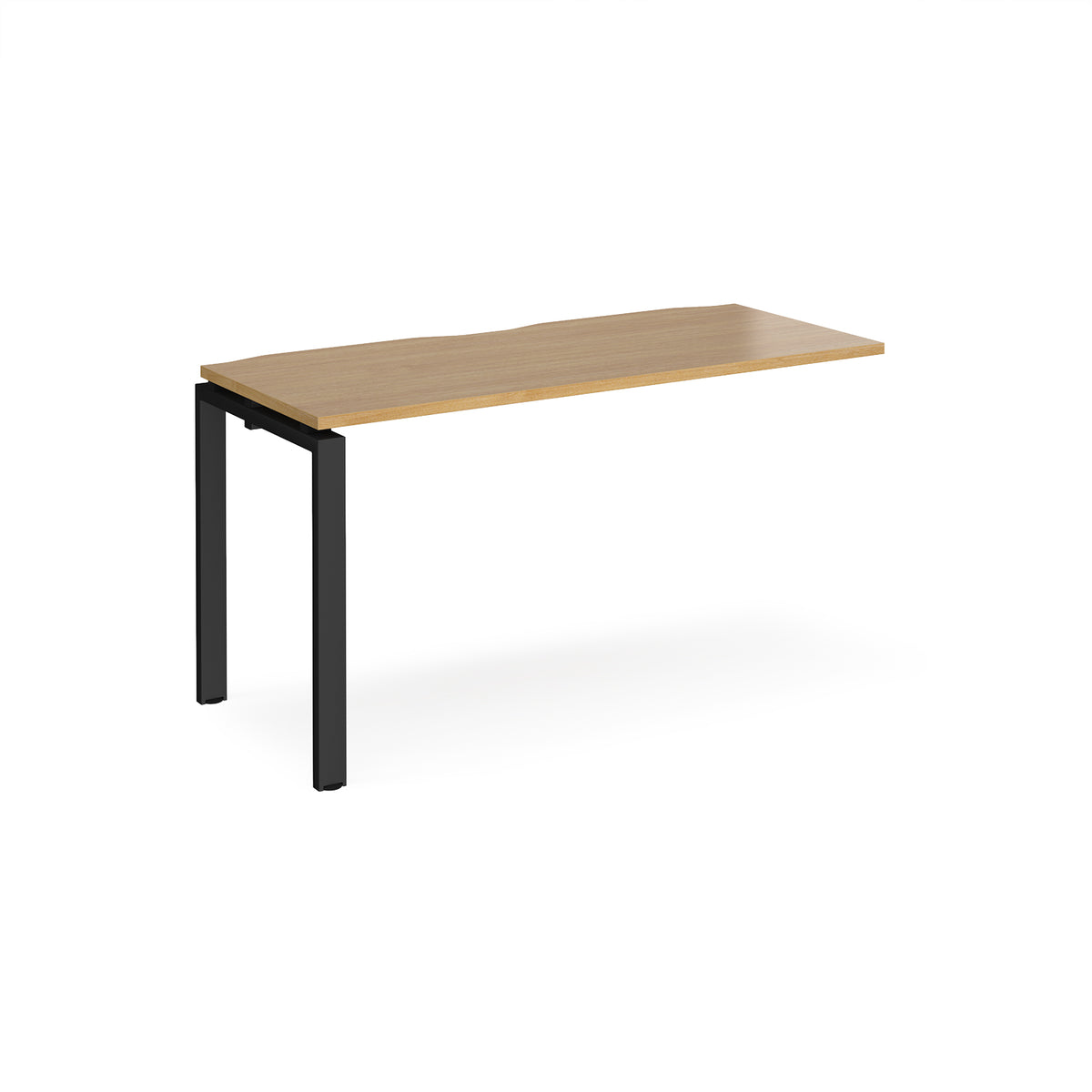 Adapt add on unit single 1400mm x 600mm - black frame, Oak Top - view 1