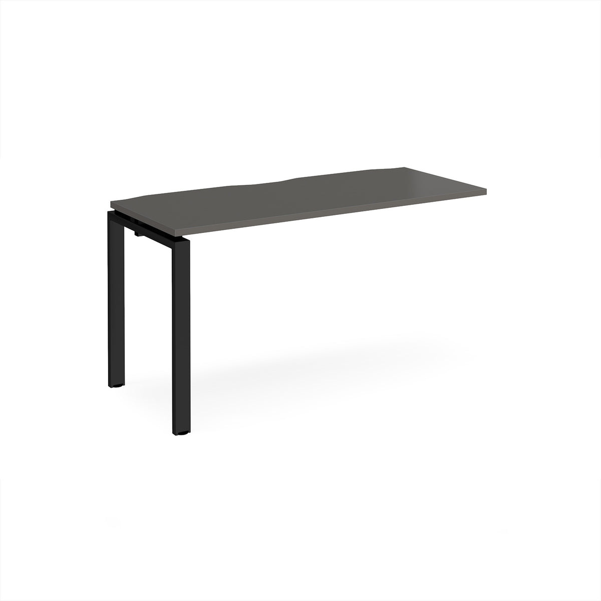 Adapt add on unit single 1400mm x 600mm - black frame, storm grey top - view 1