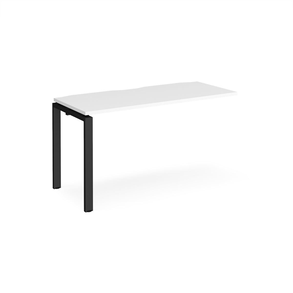 Adapt add on unit single 1400mm x 600mm - black frame, White Top - view 1