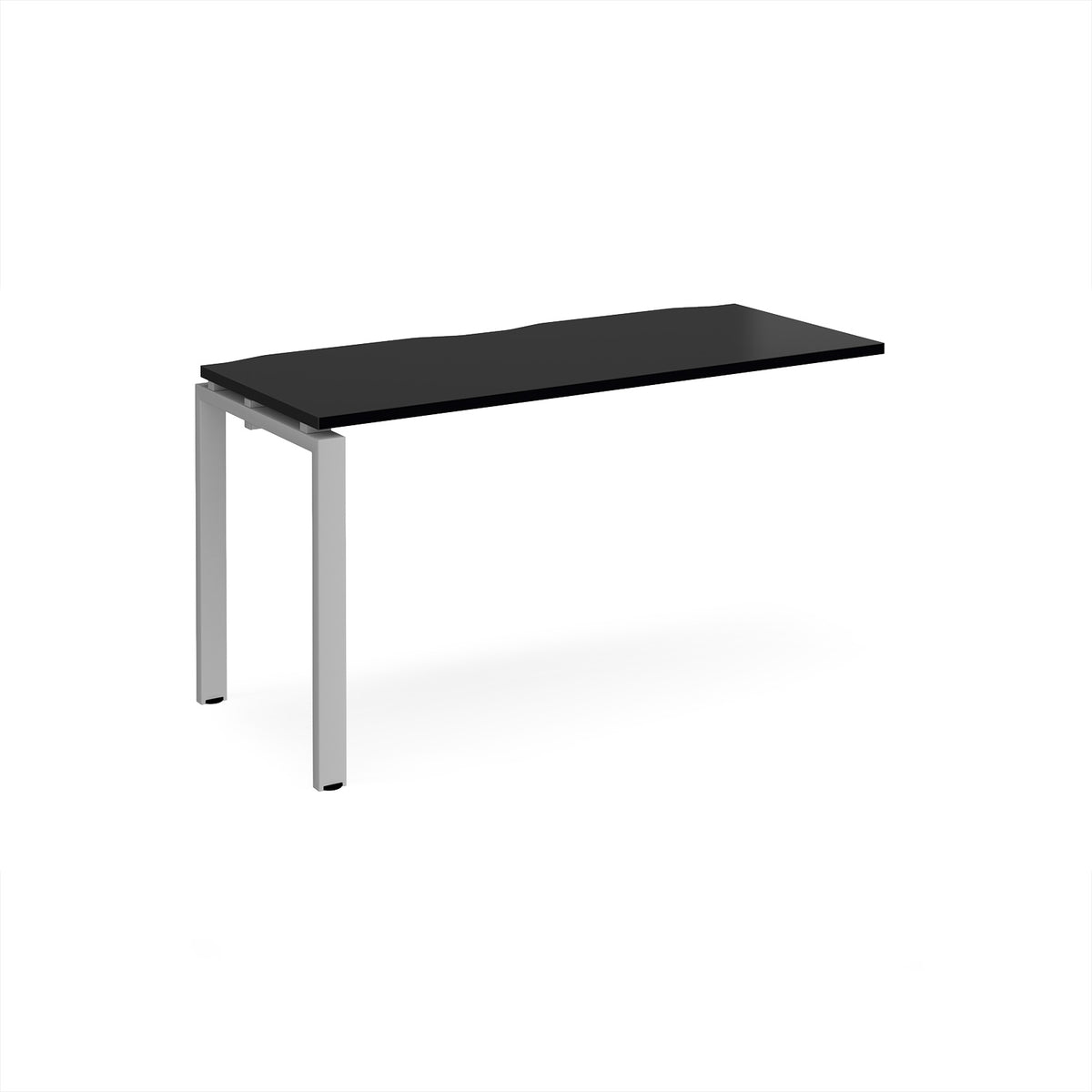 Adapt add on unit single 1400mm x 600mm - silver frame, black top - view 1