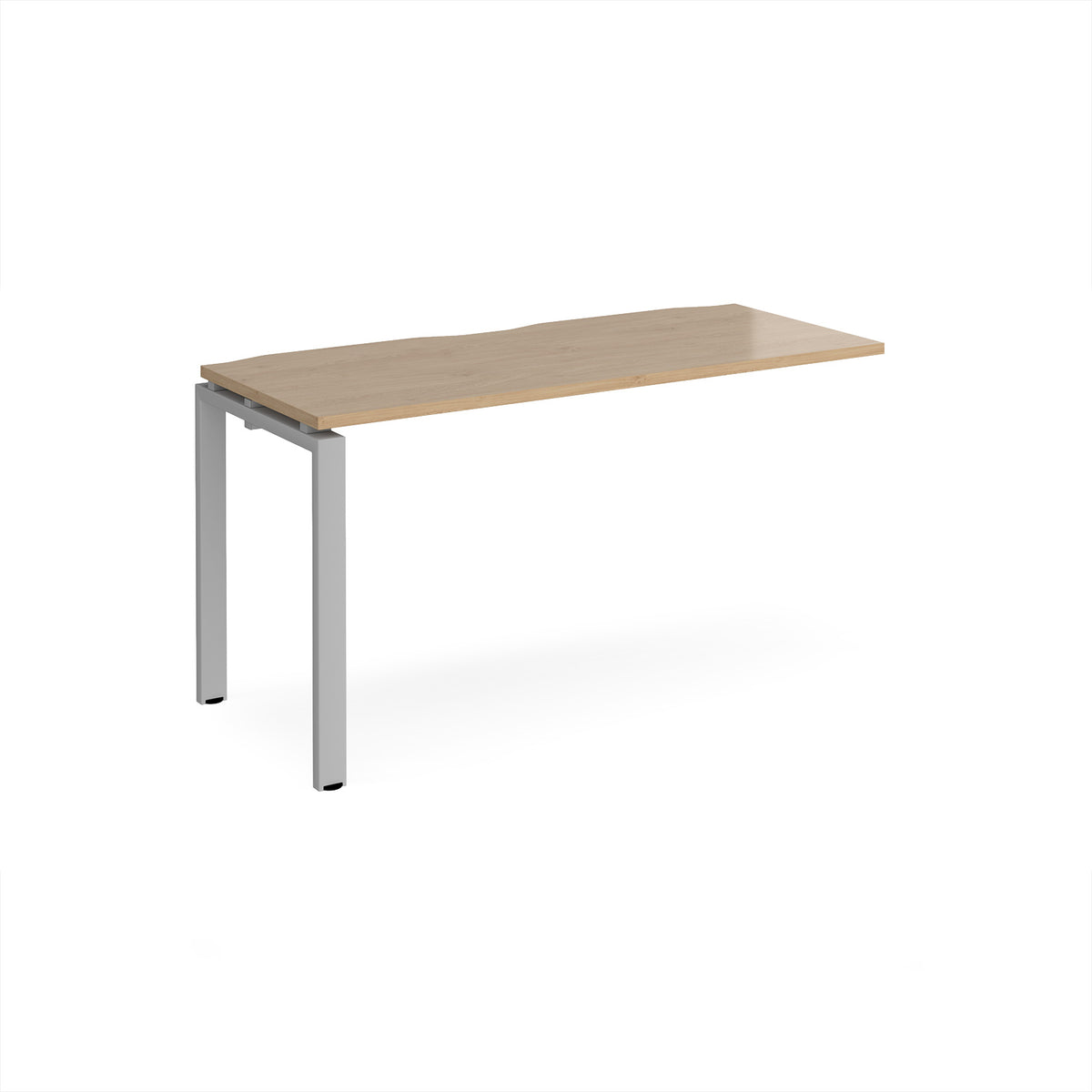 Adapt add on unit single 1400mm x 600mm - silver frame, Kendal Oak Top - view 1
