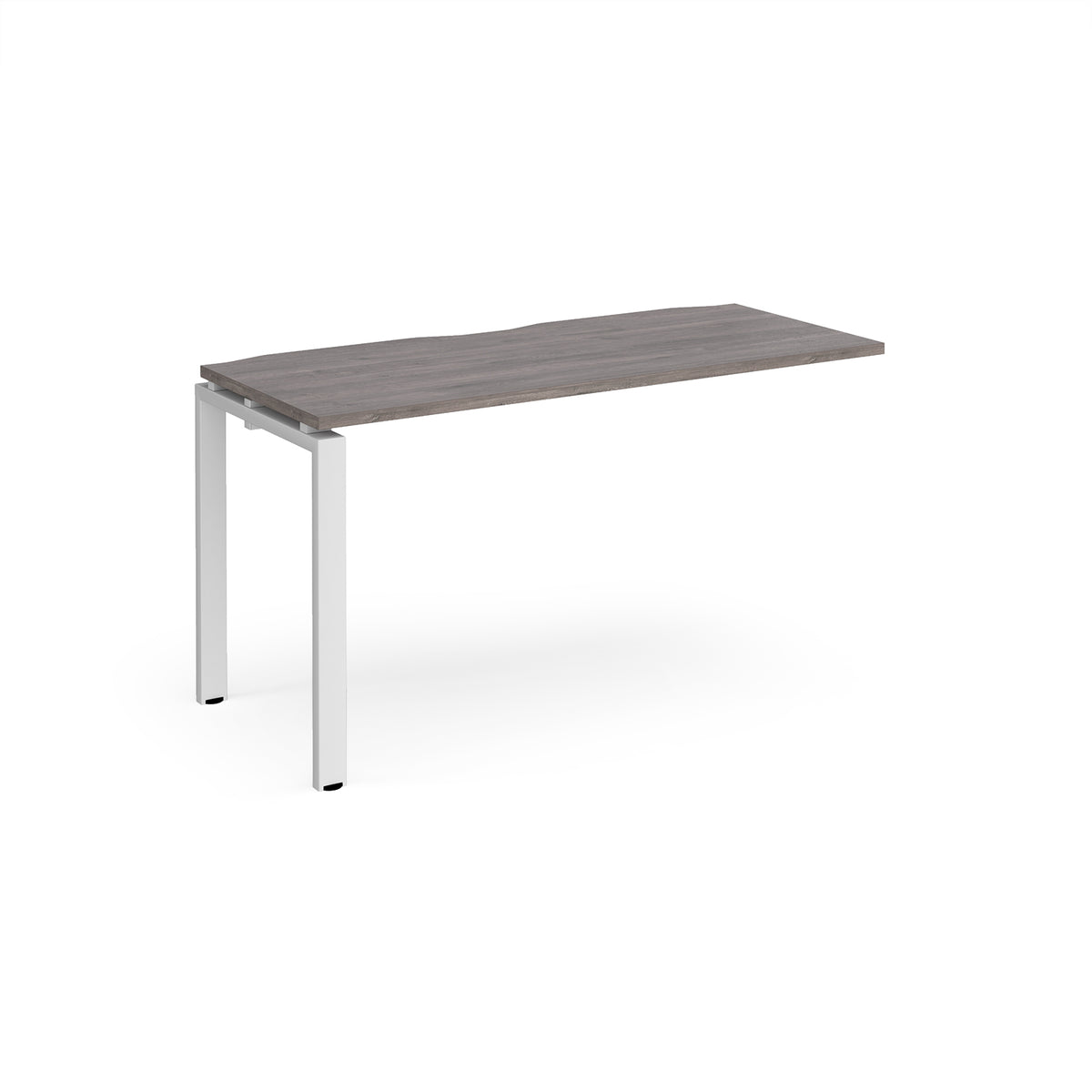 Adapt add on unit single 1400mm x 600mm - white frame, Grey Oak Top - view 1