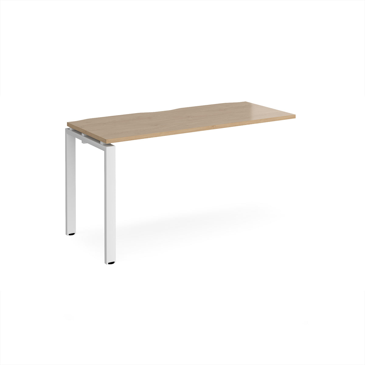 Adapt add on unit single 1400mm x 600mm - white frame, Kendal Oak Top - view 1