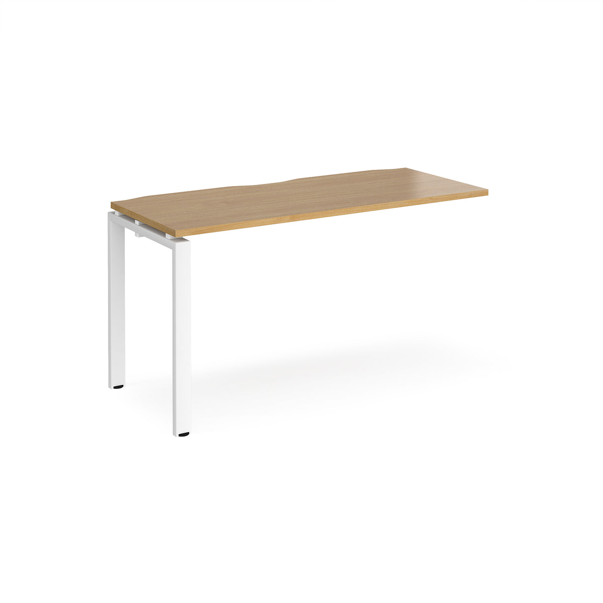 Adapt add on unit single 1400mm x 600mm - white frame, Oak Top - view 1