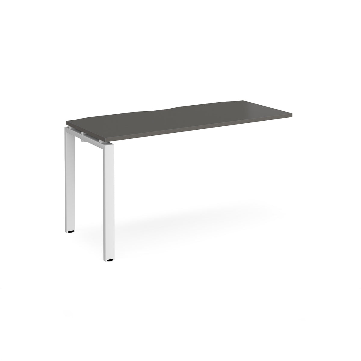 Adapt add on unit single 1400mm x 600mm - white frame, storm grey top - view 1