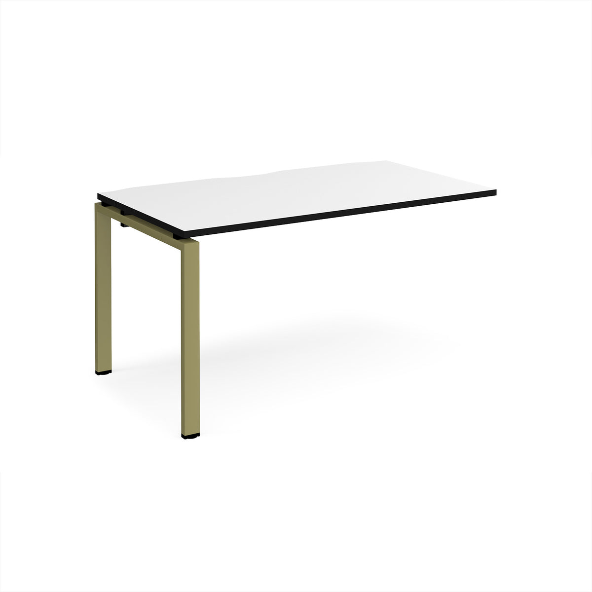 Adapt add on unit single 1400mm x 800mm - green frame, White Top, black edge - view 1