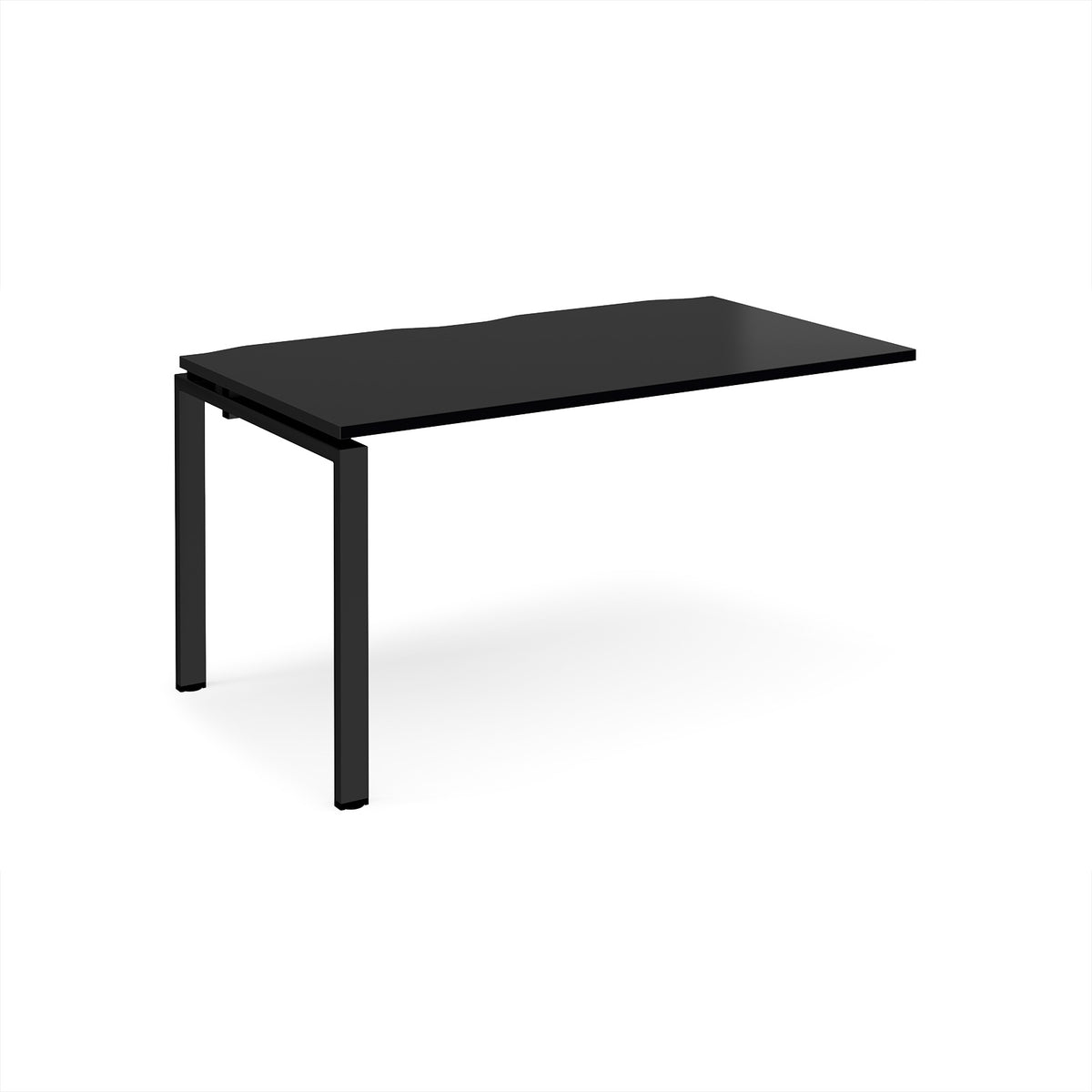 Adapt add on unit single 1400mm x 800mm - black frame, black top - view 1