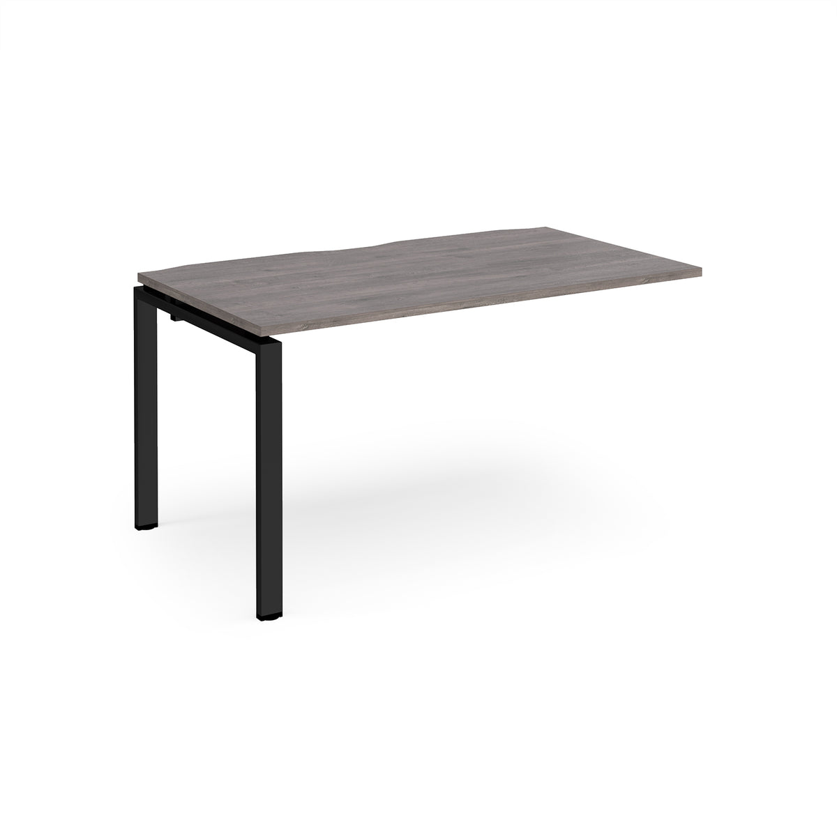 Adapt add on unit single 1400mm x 800mm - black frame, Grey Oak Top - view 1