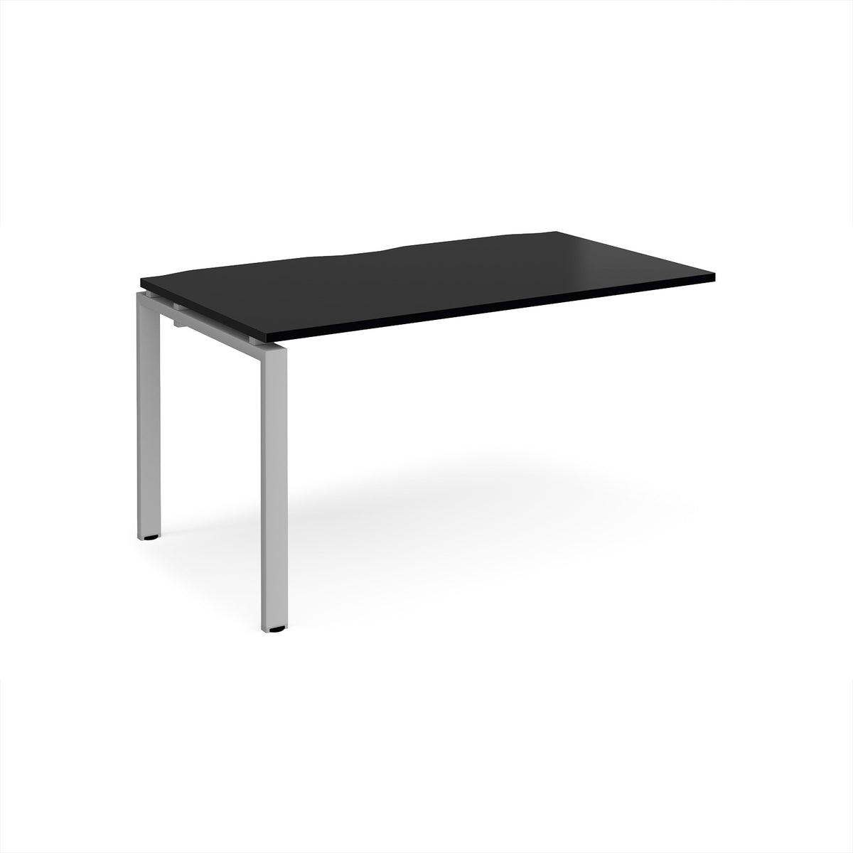 Adapt add on unit single 1400mm x 800mm - silver frame, black top - view 1