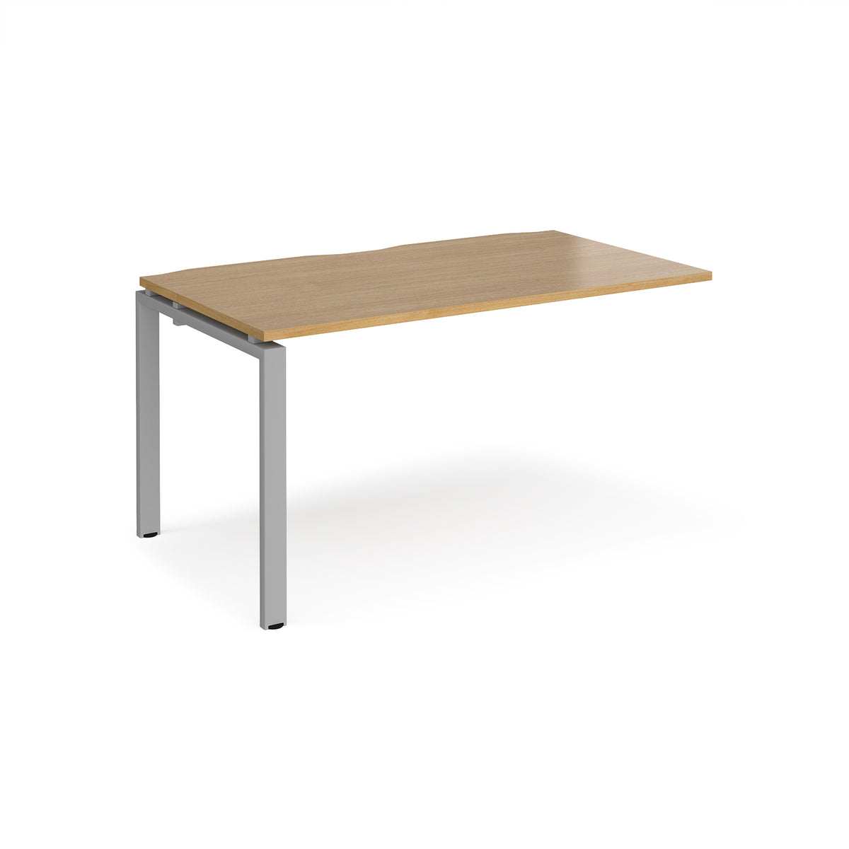 Adapt add on unit single 1400mm x 800mm - silver frame, Oak Top - view 1