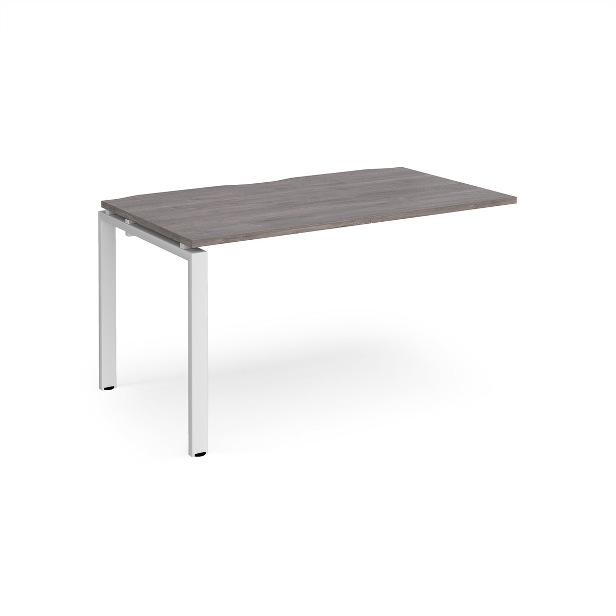 Adapt add on unit single 1400mm x 800mm - white frame, Grey Oak Top - view 1