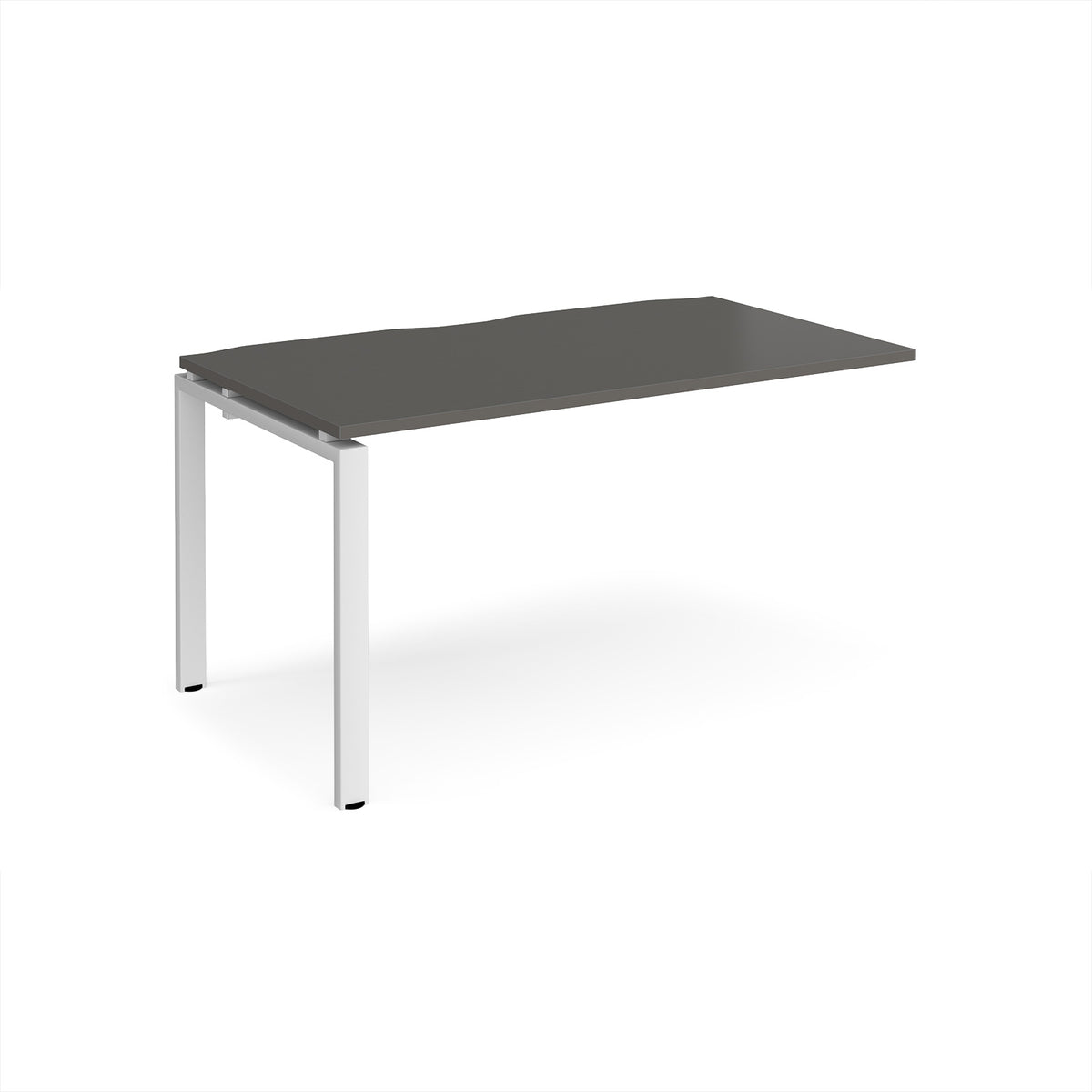 Adapt add on unit single 1400mm x 800mm - white frame, storm grey top - view 1