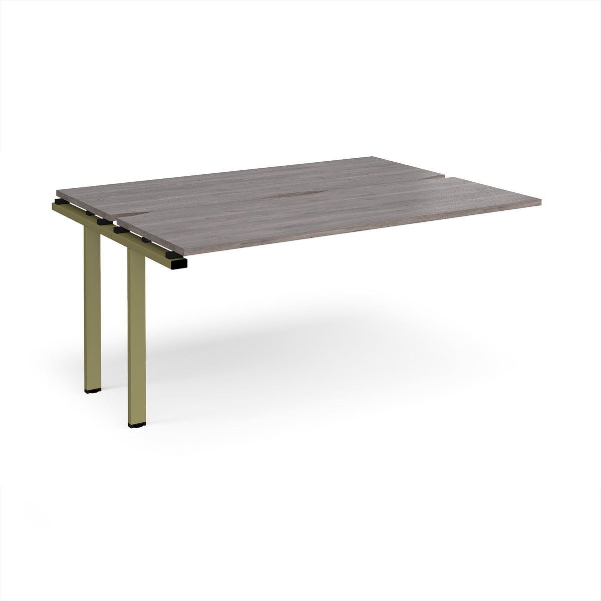 Adapt add on unit single 1600mm x 1200mm - green frame, Grey Oak Top - view 1