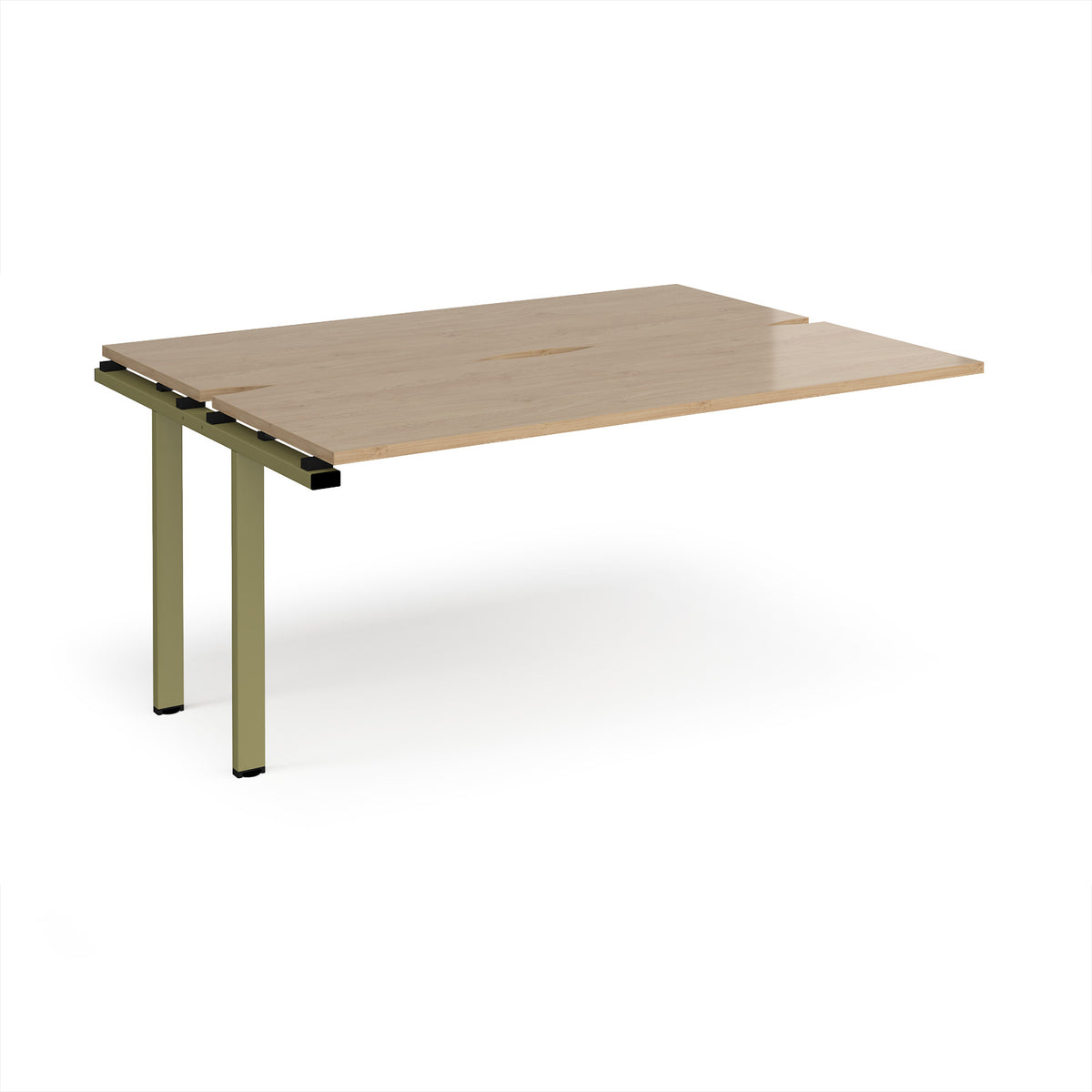 Adapt add on unit single 1600mm x 1200mm - green frame, Kendal Oak Top - view 1