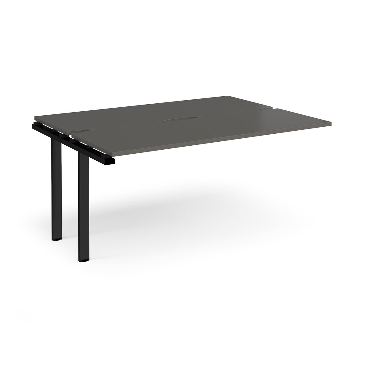 Adapt add on unit single 1600mm x 1200mm - black frame, storm grey top - view 1