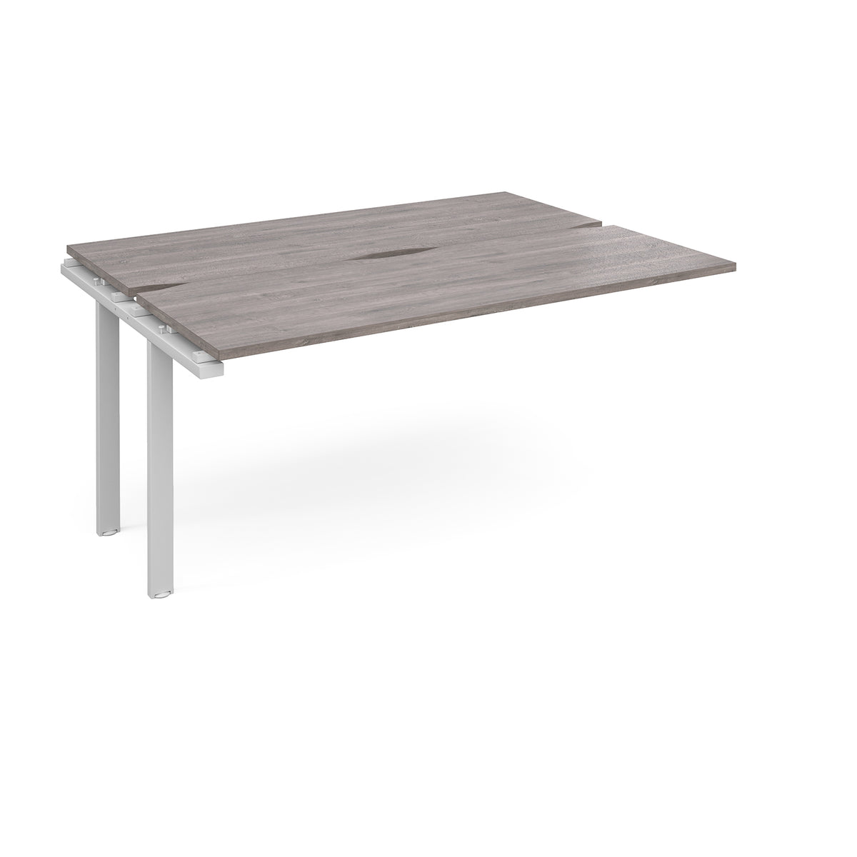 Adapt add on unit single 1600mm x 1200mm - white frame, Grey Oak Top - view 1