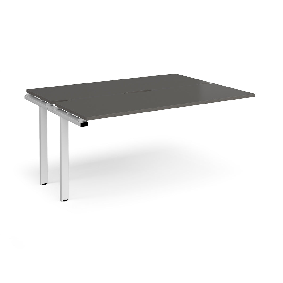 Adapt add on unit single 1600mm x 1200mm - white frame, storm grey top - view 1