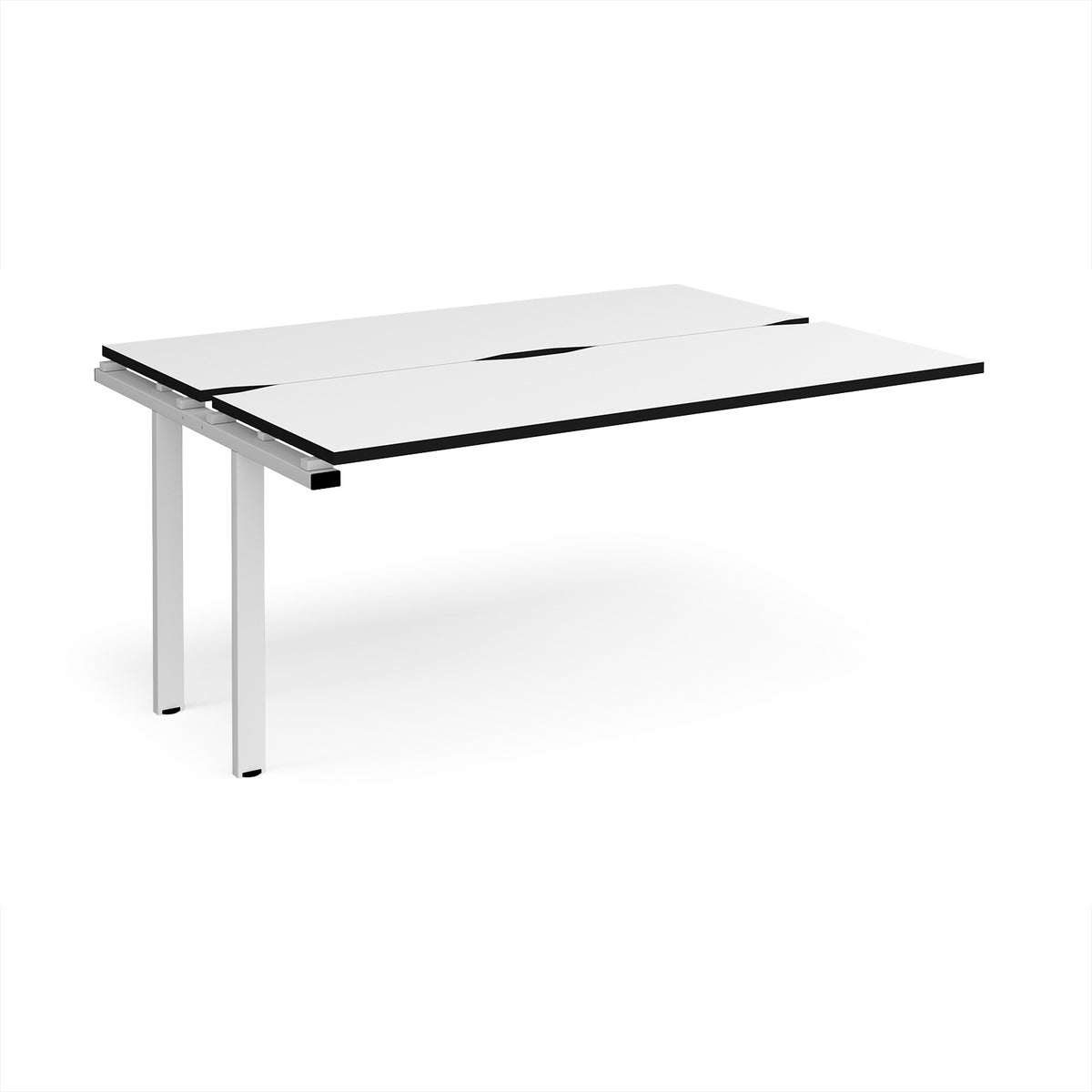 Adapt add on unit single 1600mm x 1200mm - white frame, White Top, black edge - view 1