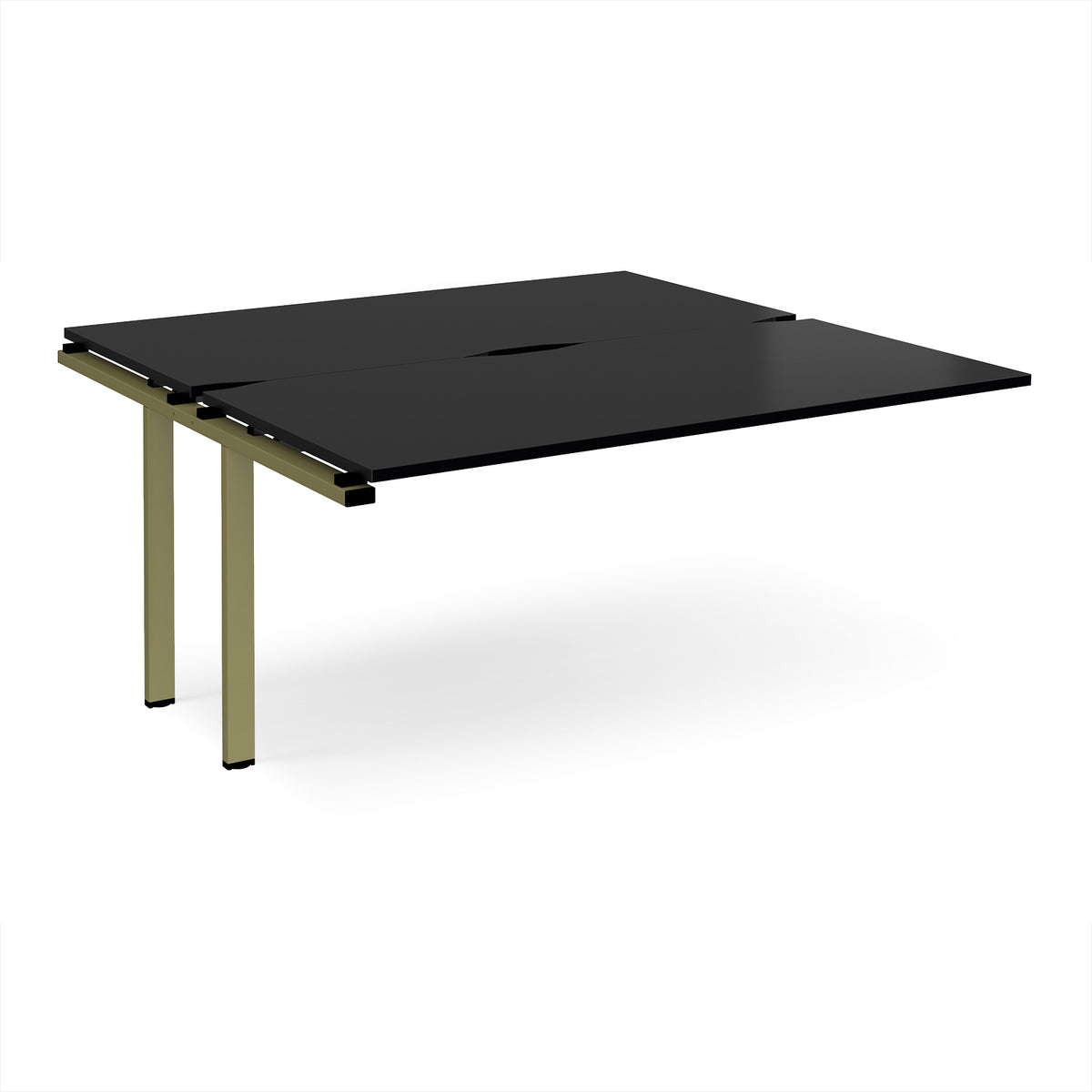 Adapt add on unit single 1600mm x 1600mm - green frame, black top - view 1