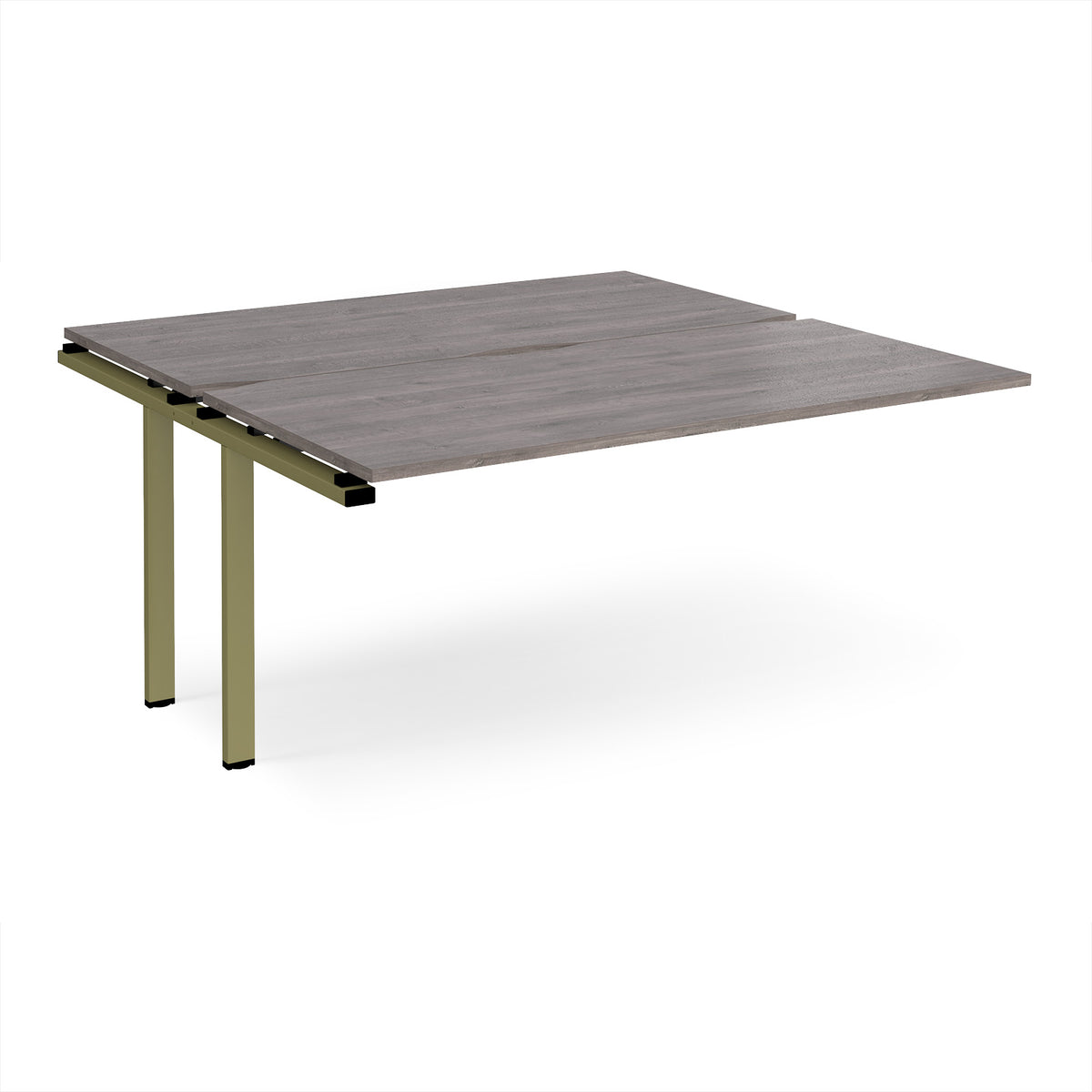 Adapt add on unit single 1600mm x 1600mm - green frame, Grey Oak Top - view 1