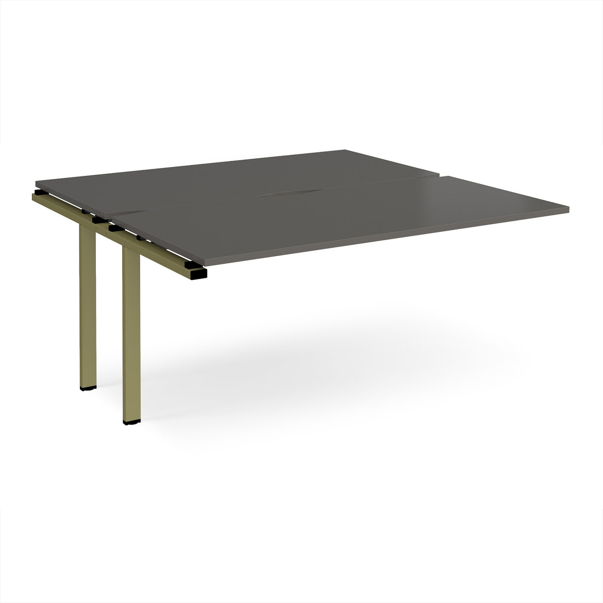 Adapt add on unit single 1600mm x 1600mm - green frame, storm grey top - view 1