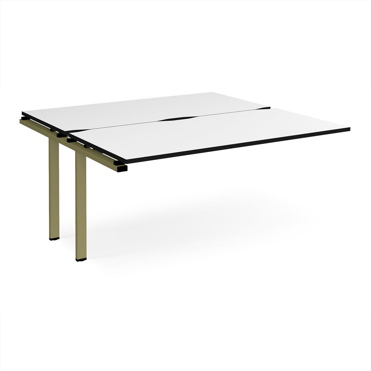Adapt add on unit single 1600mm x 1600mm - green frame, White Top, black edge - view 1