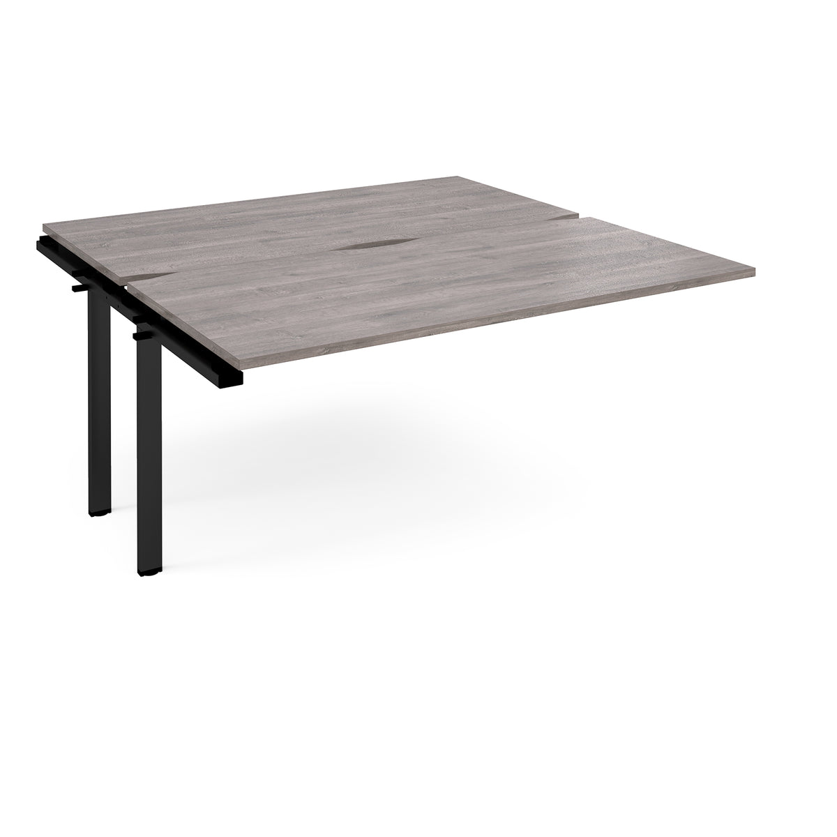 Adapt add on unit single 1600mm x 1600mm - black frame, Grey Oak Top - view 1