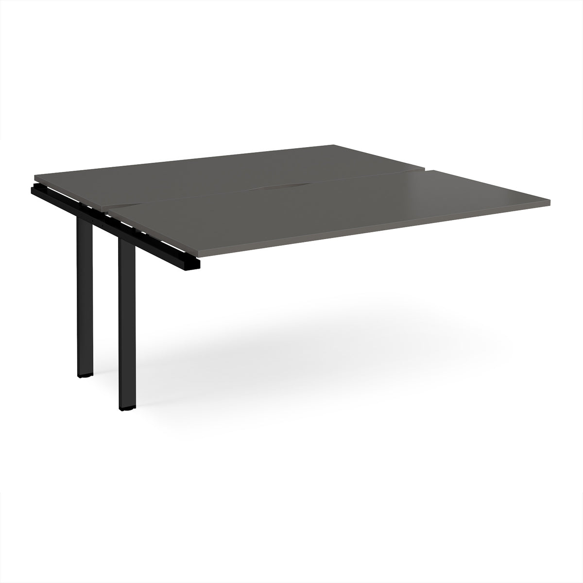 Adapt add on unit single 1600mm x 1600mm - black frame, storm grey top - view 1