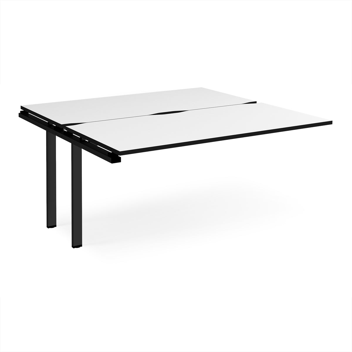 Adapt add on unit single 1600mm x 1600mm - black frame, White Top, black edge - view 1
