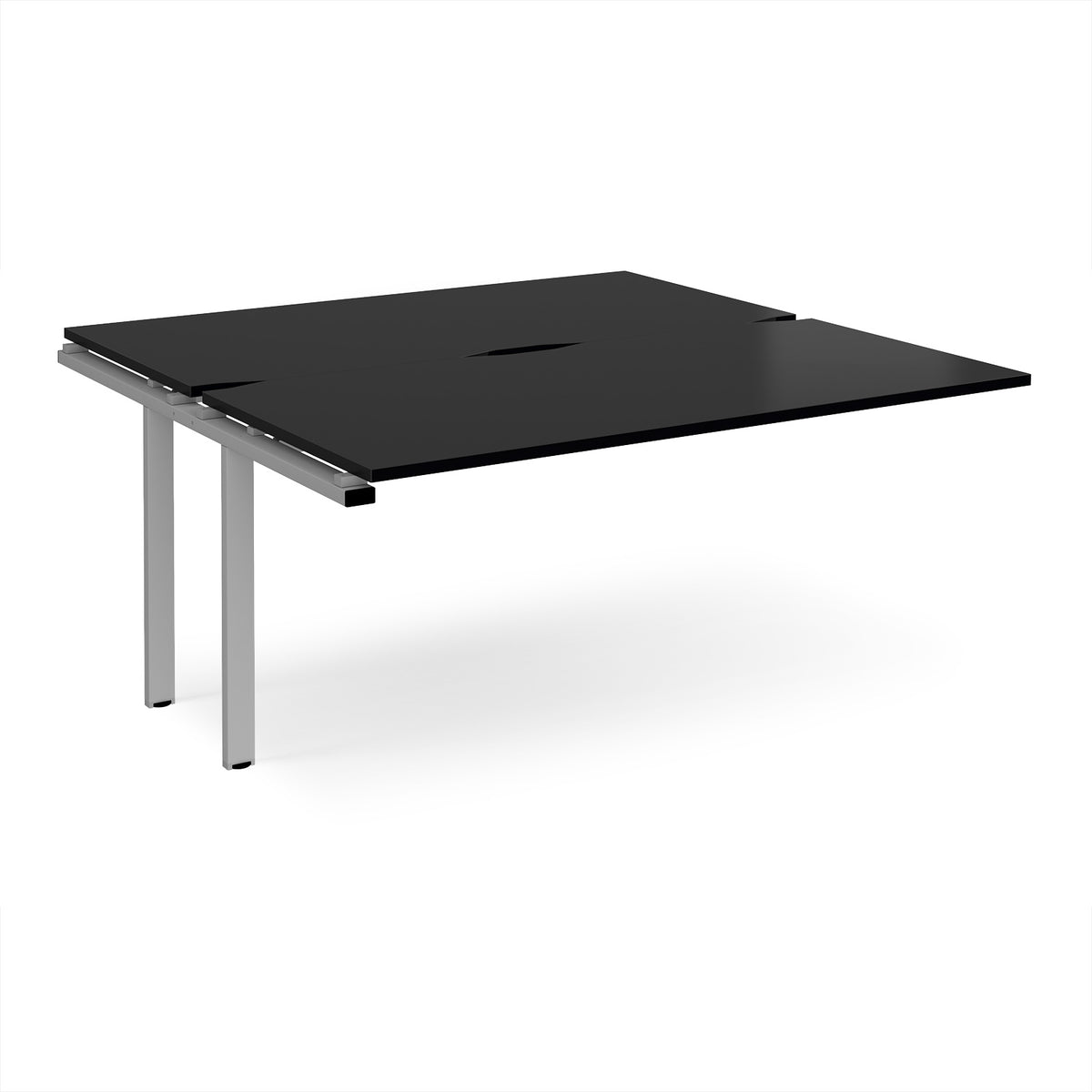 Adapt add on unit single 1600mm x 1600mm - silver frame, black top - view 1