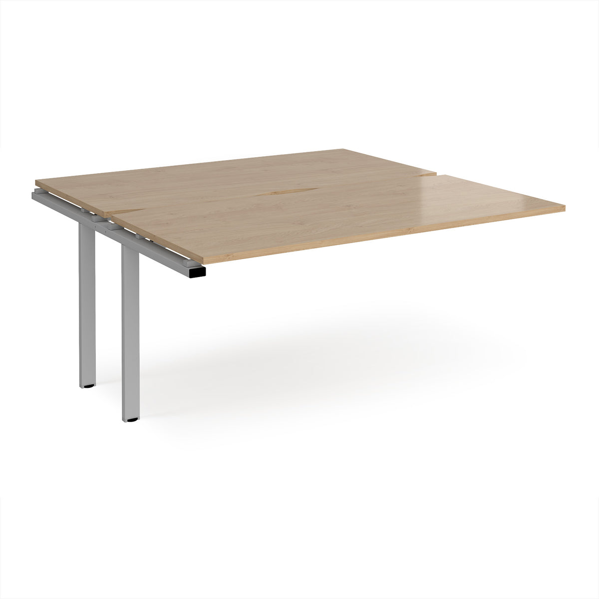 Adapt add on unit single 1600mm x 1600mm - silver frame, Kendal Oak Top - view 1