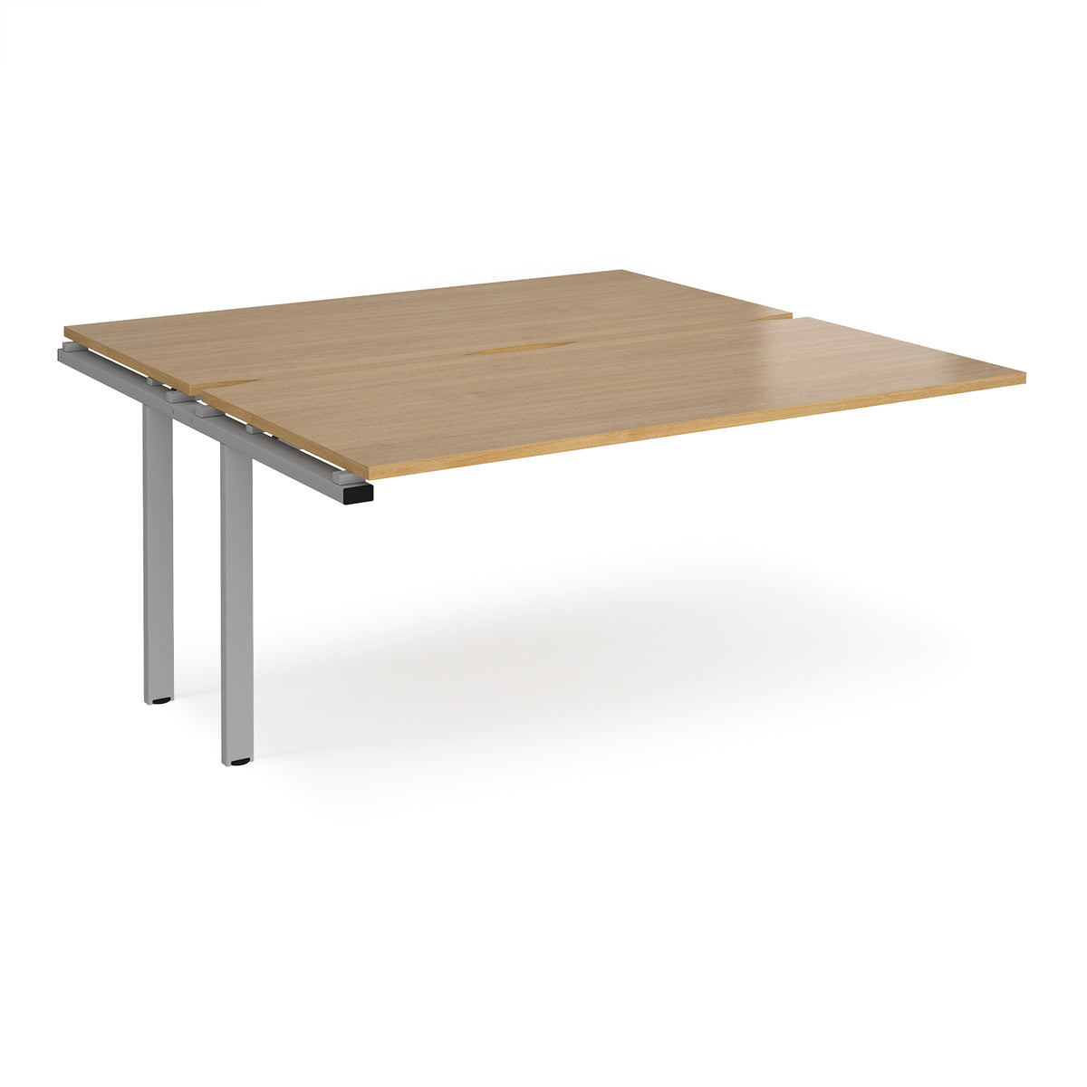 Adapt add on units back to back 1600mm x 1600mm - silver frame, Oak Top - view 1