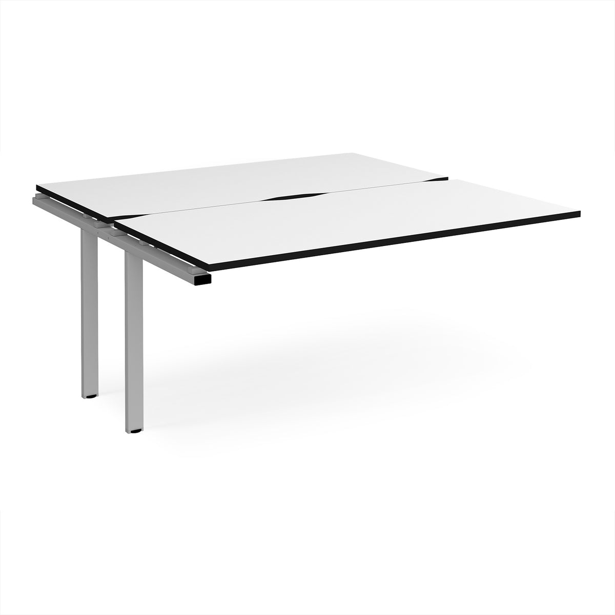 Adapt add on unit single 1600mm x 1600mm - silver frame, White Top, black edge - view 1