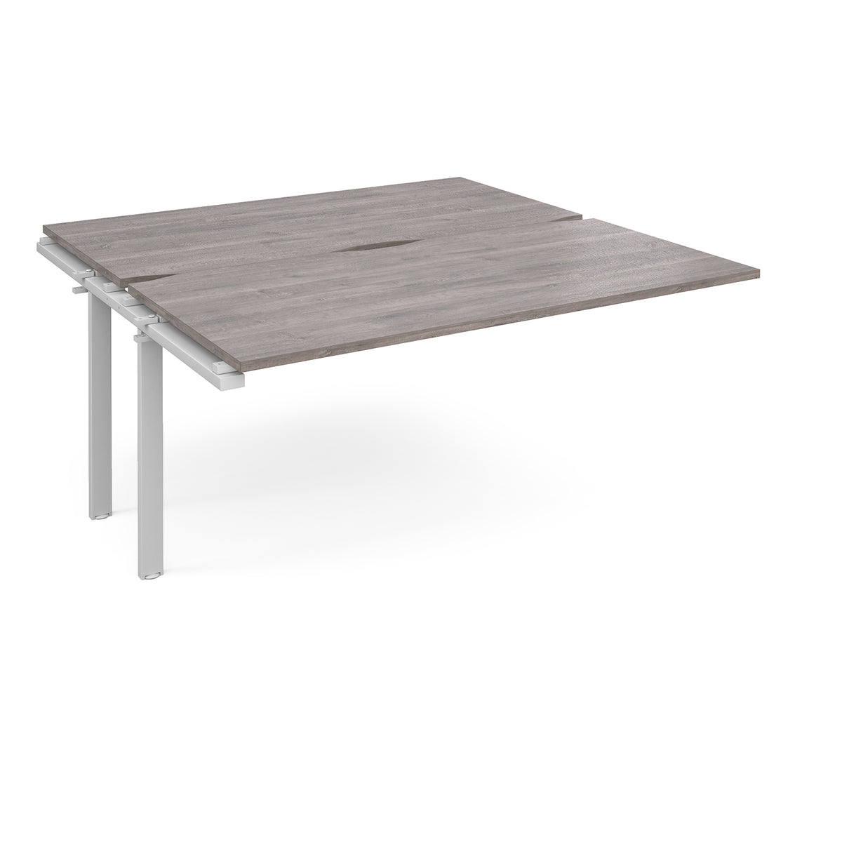 Adapt add on unit single 1600mm x 1600mm - white frame, Grey Oak Top - view 1