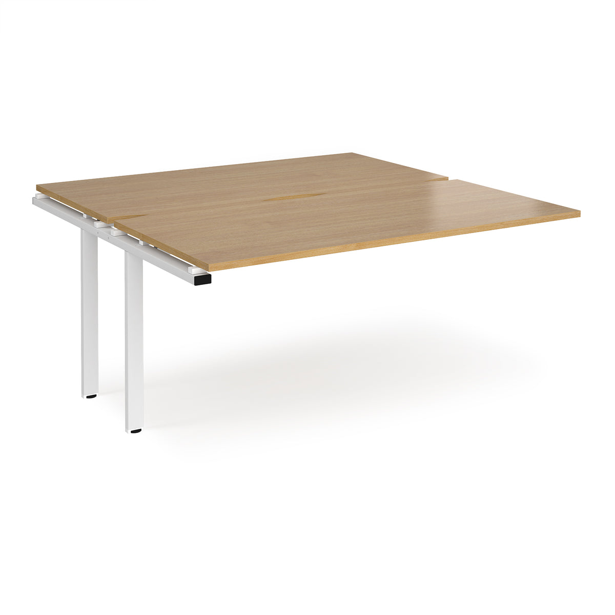 Adapt add on units back to back 1600mm x 1600mm - white frame, Oak Top - view 1