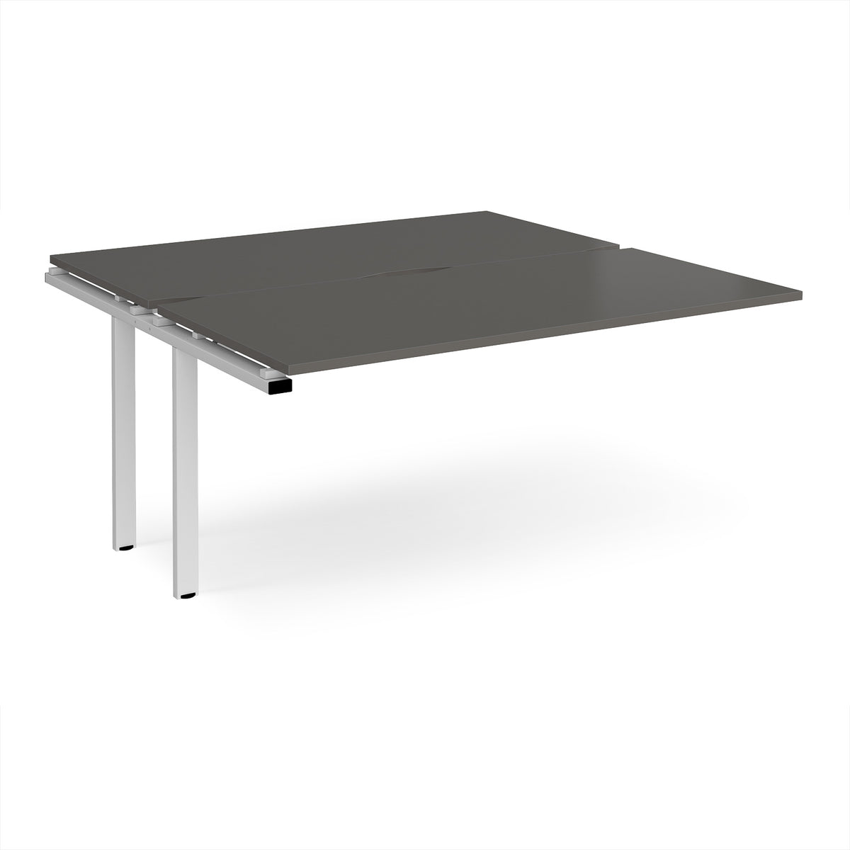 Adapt add on unit single 1600mm x 1600mm - white frame, storm grey top - view 1