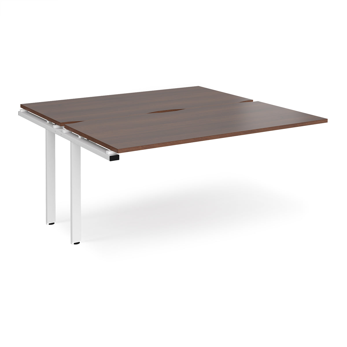 Adapt add on units back to back 1600mm x 1600mm - white frame, Walnut top - view 1