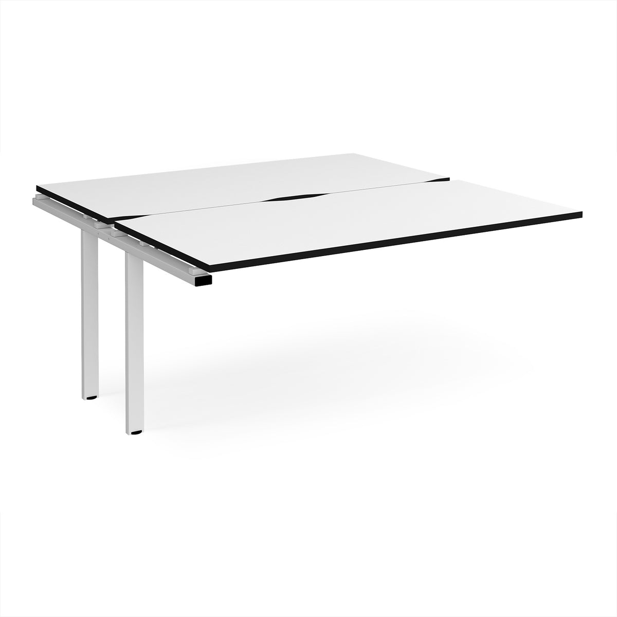 Adapt add on unit single 1600mm x 1600mm - white frame, White Top, black edge - view 1
