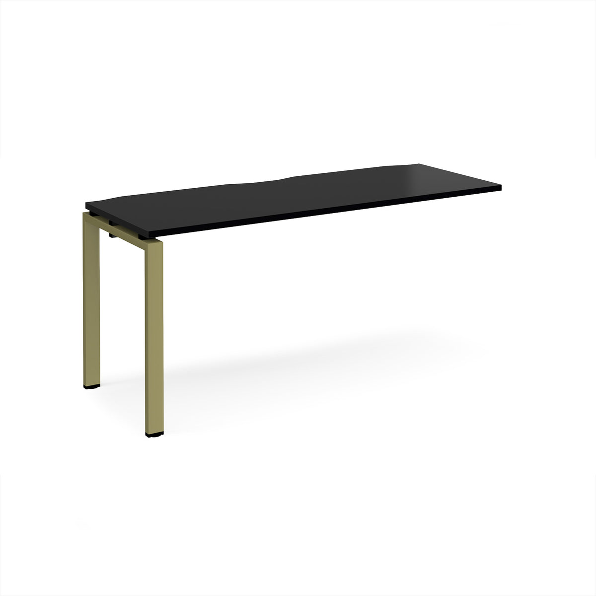 Adapt add on unit single 1600mm x 600mm - green frame, black top - view 1