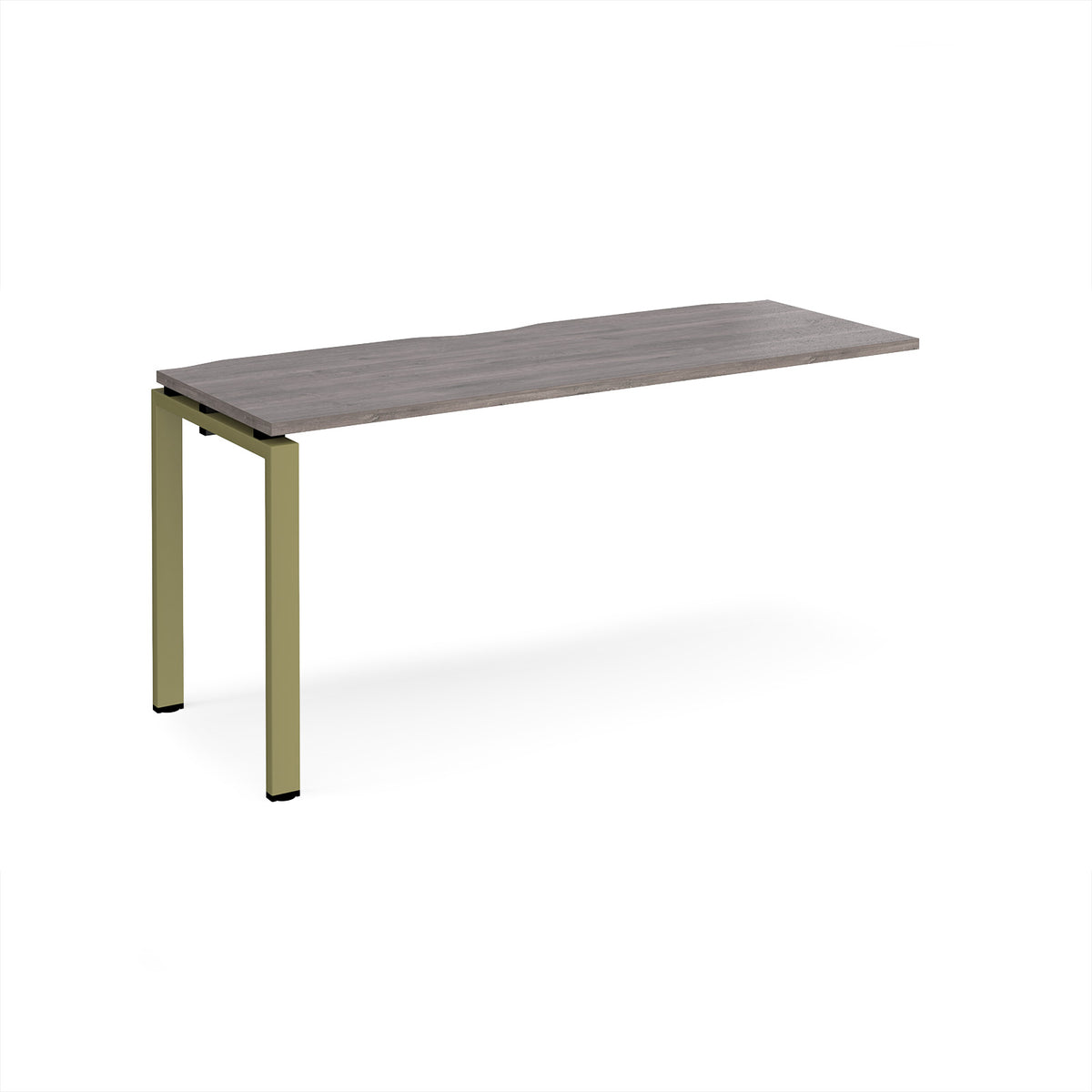 Adapt add on unit single 1600mm x 600mm - green frame, Grey Oak Top - view 1