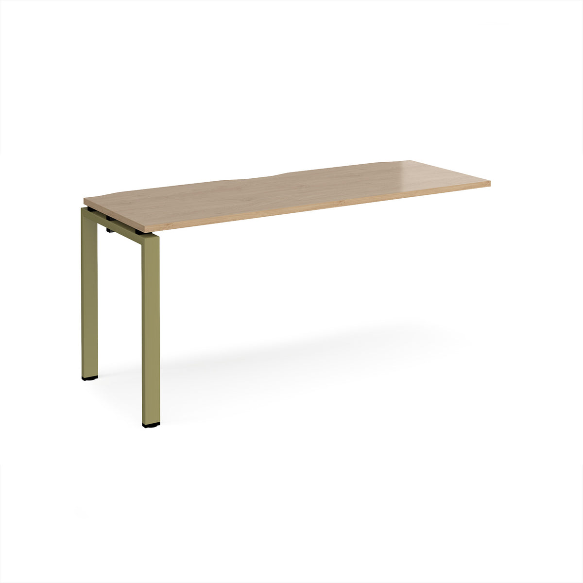 Adapt add on unit single 1600mm x 600mm - green frame, Kendal Oak Top - view 1