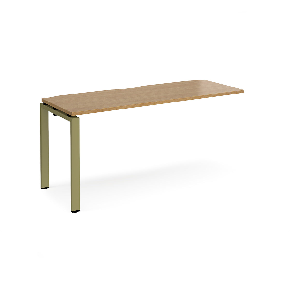 Adapt add on unit single 1600mm x 600mm - green frame, Oak Top - view 1