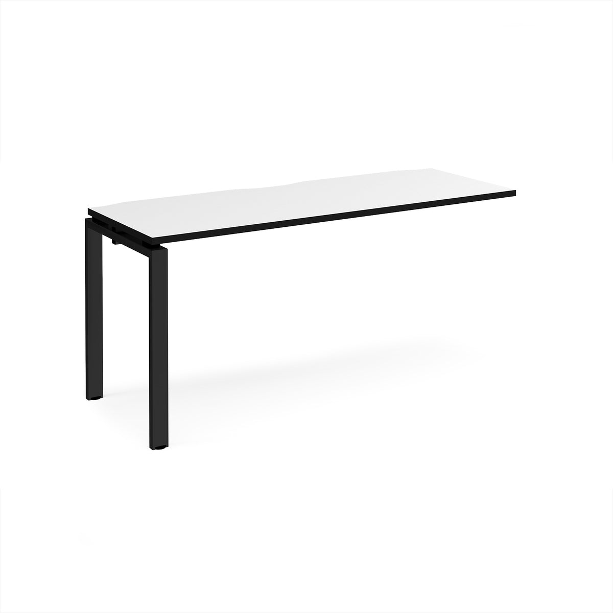 Adapt add on unit single 1600mm x 600mm - black frame, White Top, black edge - view 1
