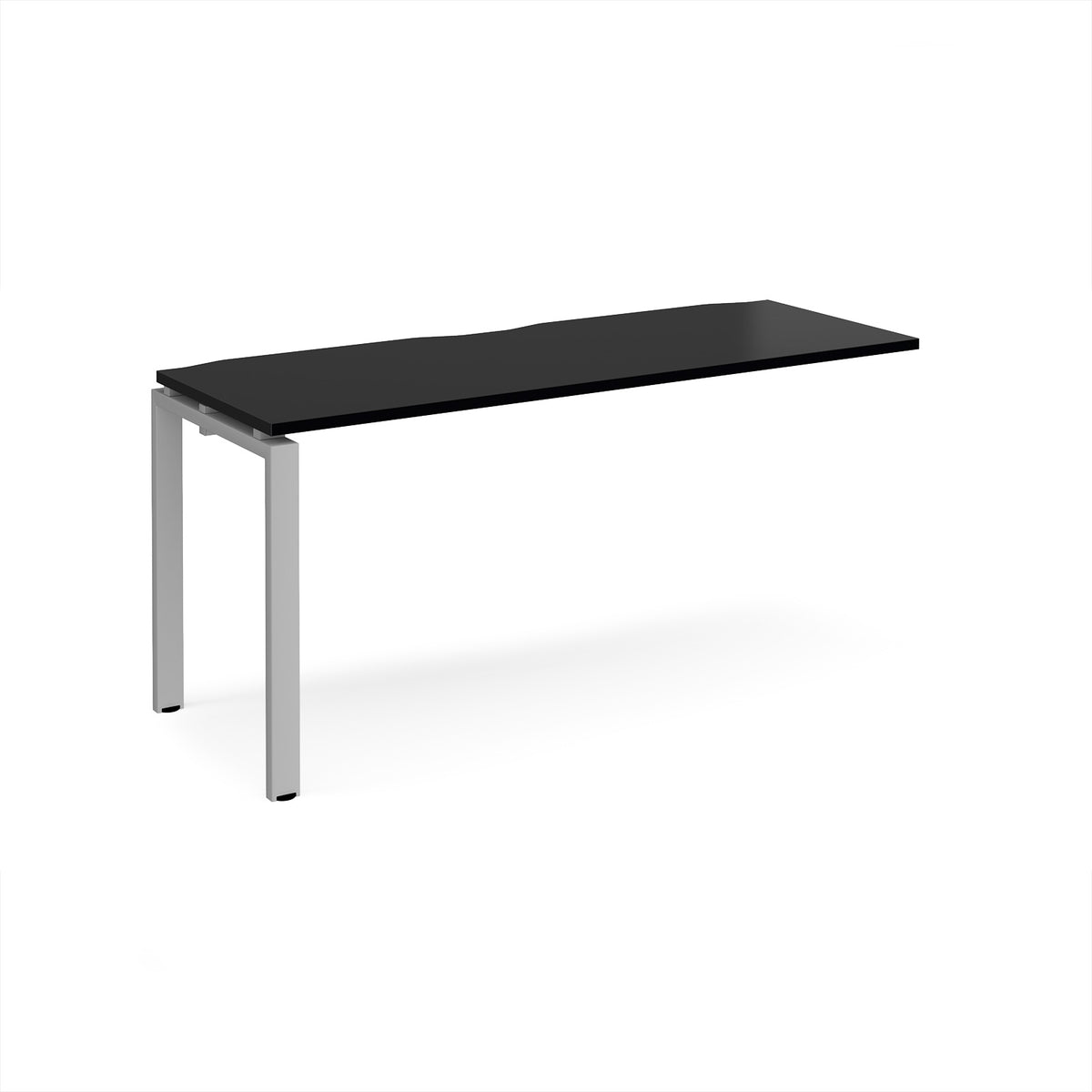 Adapt add on unit single 1600mm x 600mm - silver frame, black top - view 1