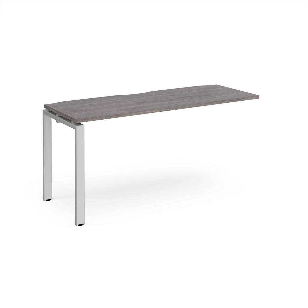 Adapt add on unit single 1600mm x 600mm - silver frame, Grey Oak Top - view 1