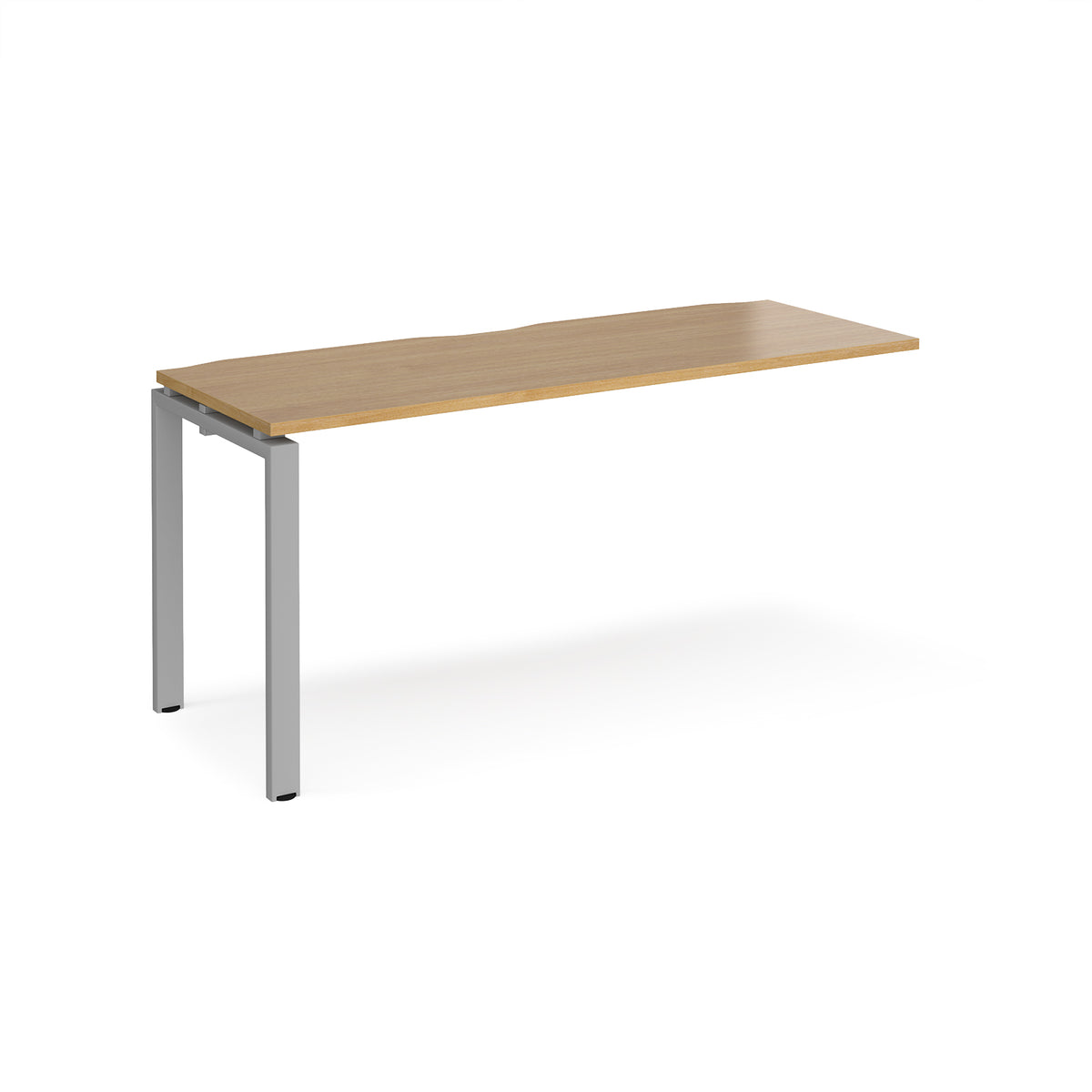 Adapt add on unit single 1600mm x 600mm - silver frame, Oak Top - view 1