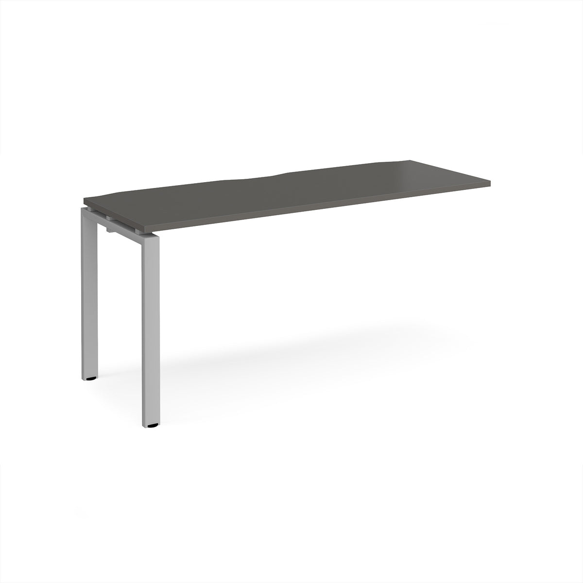 Adapt add on unit single 1600mm x 600mm - silver frame, storm grey top - view 1