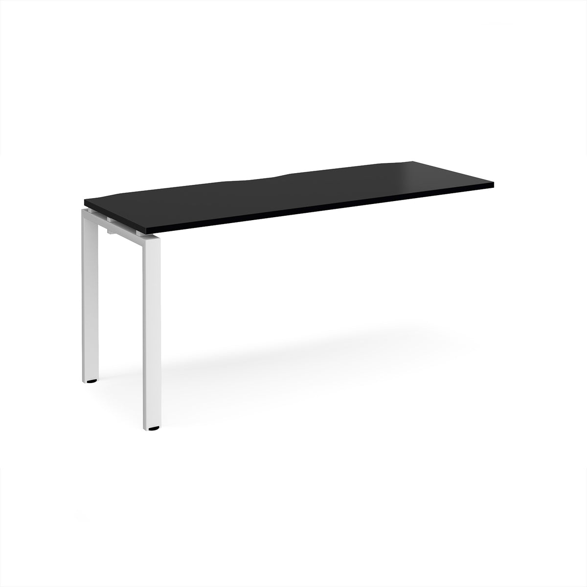 Adapt add on unit single 1600mm x 600mm - white frame, black top - view 1