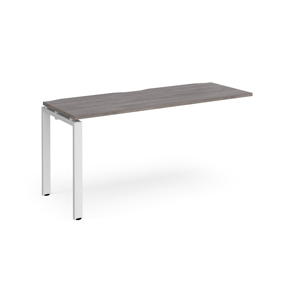 Adapt add on unit single 1600mm x 600mm - white frame, Grey Oak Top - view 1